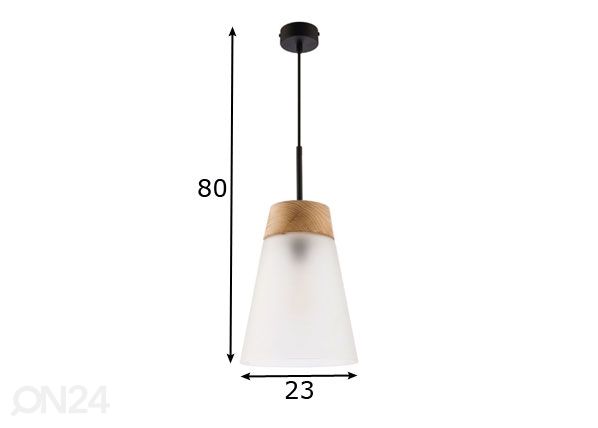 Rippvalgusti Domino Ø 23 cm mõõdud