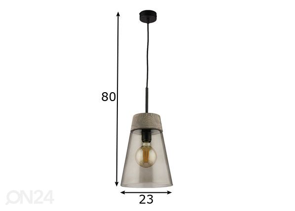 Rippvalgusti Domino-2 Ø 23 cm mõõdud