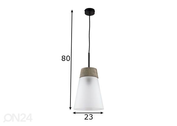 Rippvalgusti Domino-2 mõõdud