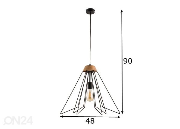 Rippvalgusti Fil Ø 48 cm mõõdud