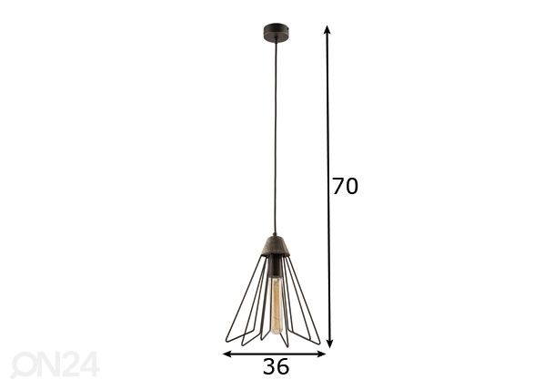 Rippvalgusti Fil-2 Ø 36 cm mõõdud