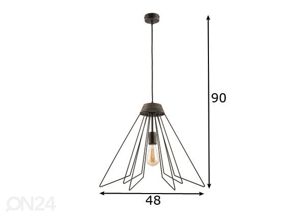 Rippvalgusti Fil-2 Ø 48 cm mõõdud