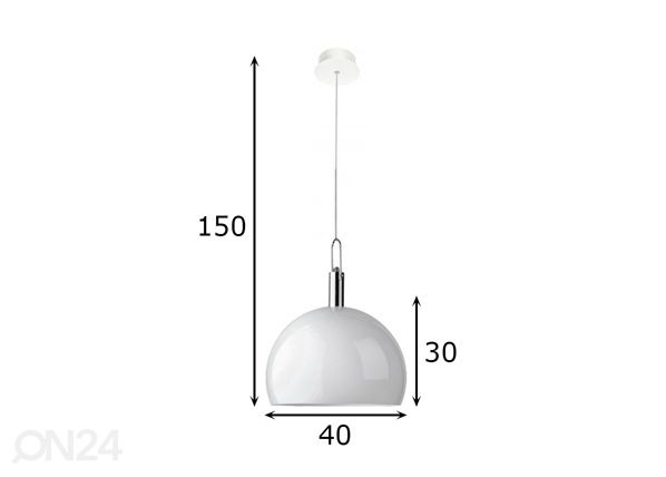 Rippvalgusti Gio Ø40 cm mõõdud