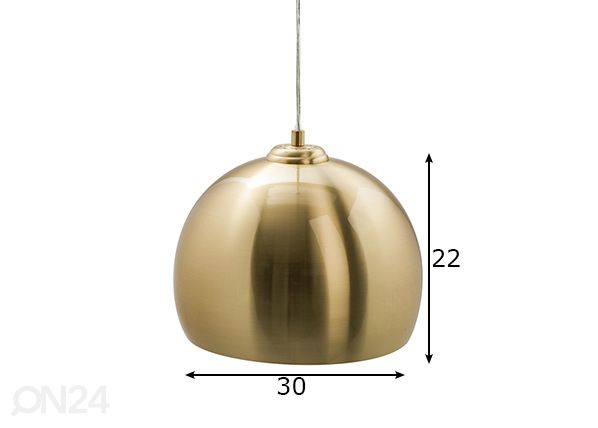Rippvalgusti Golden Ball mõõdud