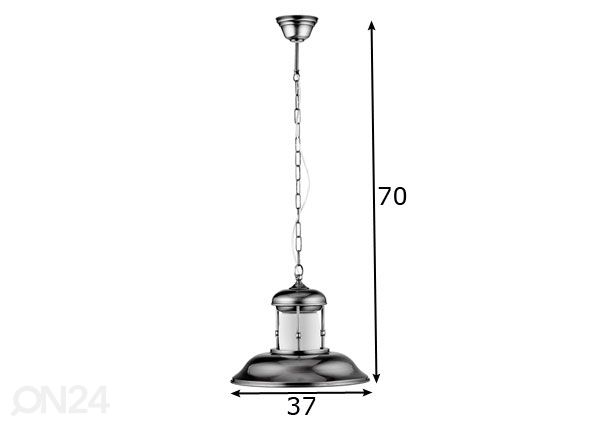 Rippvalgusti Liv Silver Ø 37 cm mõõdud