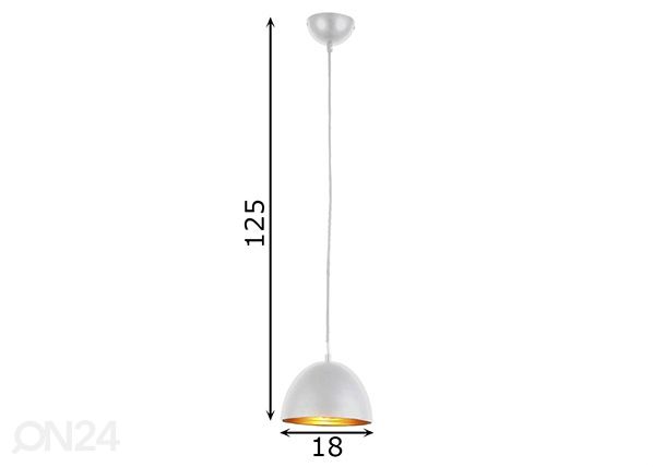 Rippvalgusti Modena Ø18 cm mõõdud
