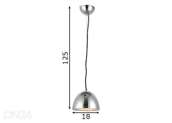 Rippvalgusti Modena Ø18 cm mõõdud