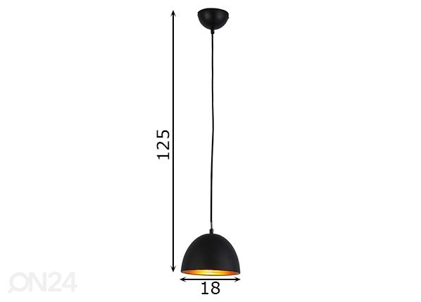 Rippvalgusti Modena Ø18 cm mõõdud