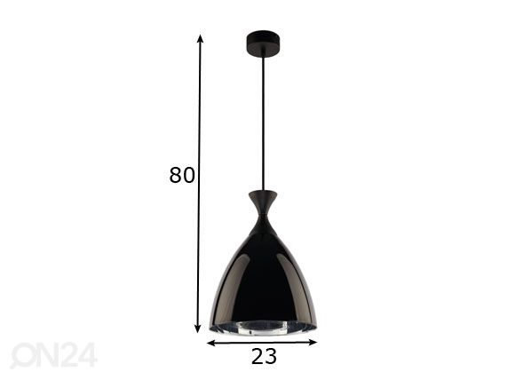Rippvalgusti Nero Black mõõdud