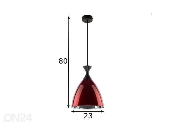 Rippvalgusti Nero Red mõõdud