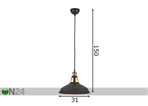 Rippvalgusti New Axel Ø31 cm mõõdud