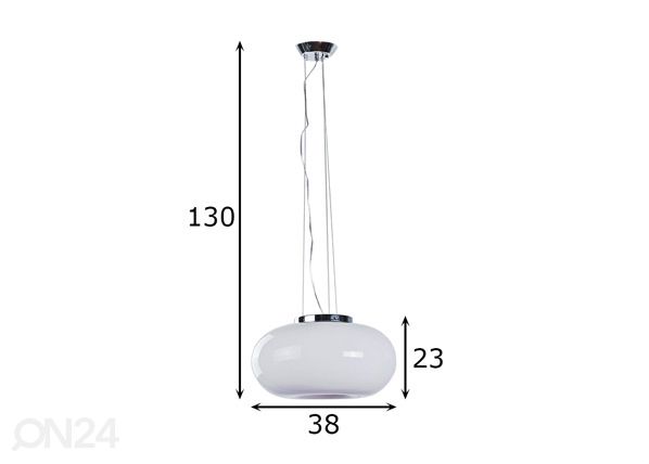 Rippvalgusti Optima 2 Ø38 cm mõõdud
