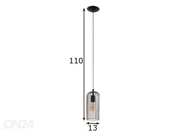 Rippvalgusti Roccamena Ø 13 cm mõõdud