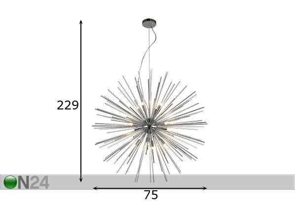 Rippvalgusti Sirius Ø75 cm mõõdud