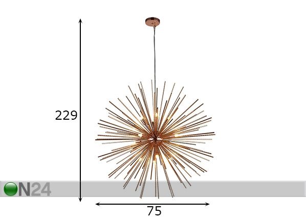 Rippvalgusti Sirius Ø75 cm mõõdud
