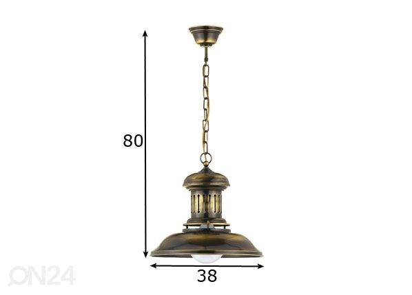 Rippvalgusti Tavern Ø 38 cm mõõdud