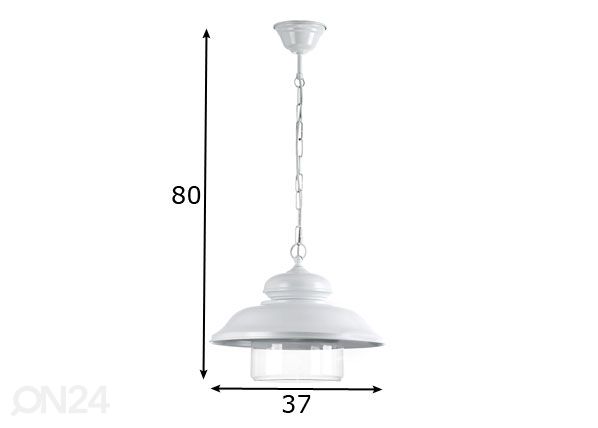 Rippvalgusti Tora BT Ø 37 cm mõõdud