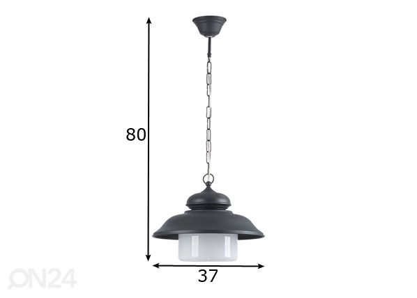 Rippvalgusti Tora GM Ø 37 cm mõõdud