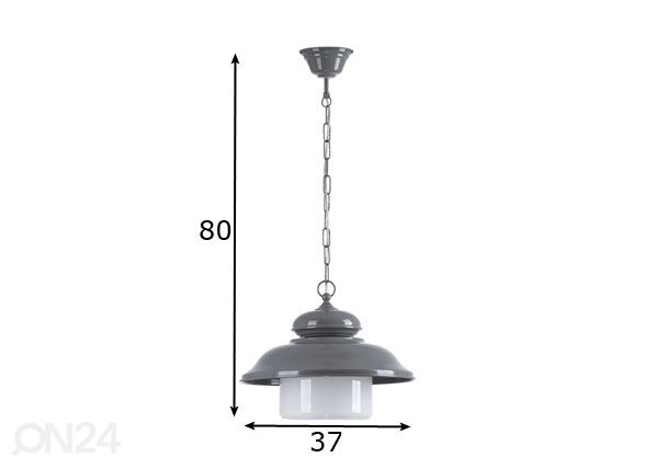 Rippvalgusti Tora SM Ø 37 cm mõõdud