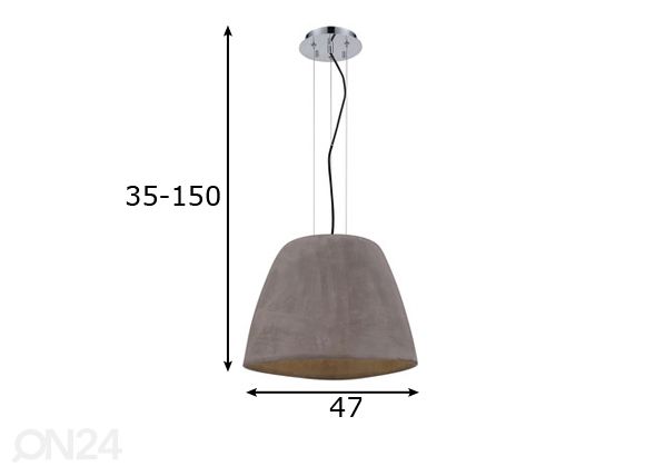 Rippvalgusti Triangle mõõdud