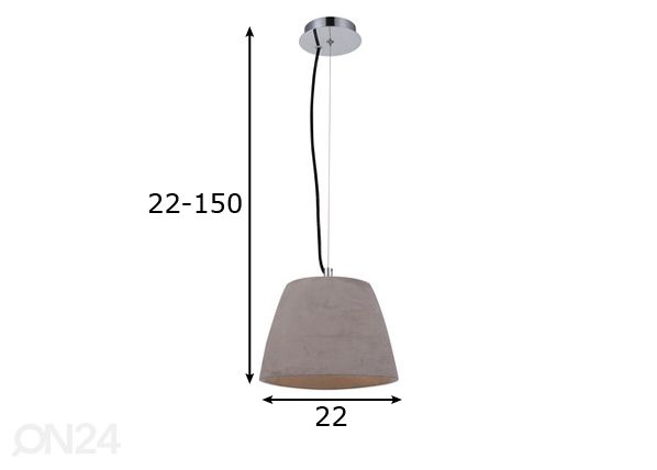 Rippvalgusti Triangle mõõdud