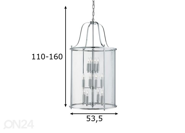 Rippvalgusti Victorian Latern mõõdud