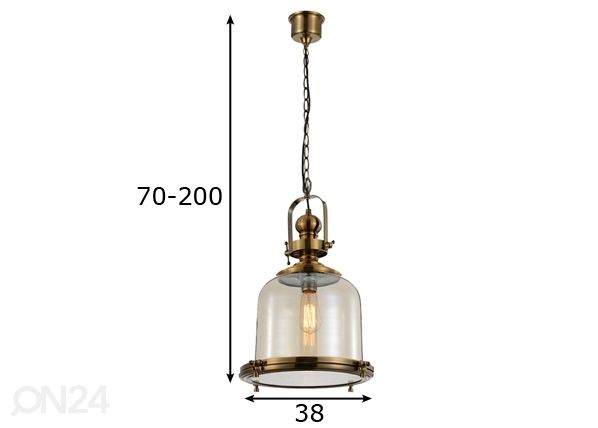 Rippvalgusti Vintage mõõdud