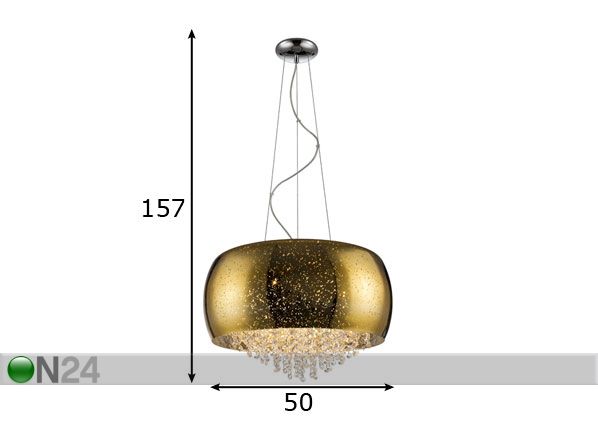 Rippvalgusti Vista Ø50 cm mõõdud