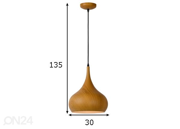 Rippvalgusti Woody mõõdud
