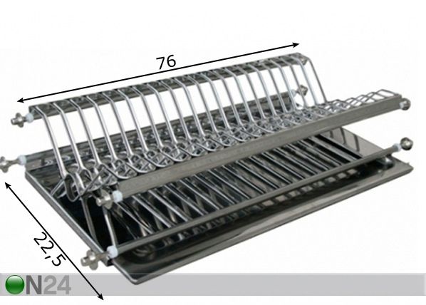 Roostevaba nõuderest kapile laiusega 80 cm mõõdud