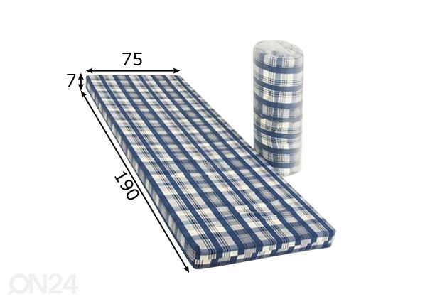 Rullmadrats 75x190 cm mõõdud