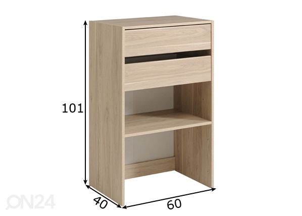 Sahtlitega moodulriiul Easy Dress 60 cm mõõdud