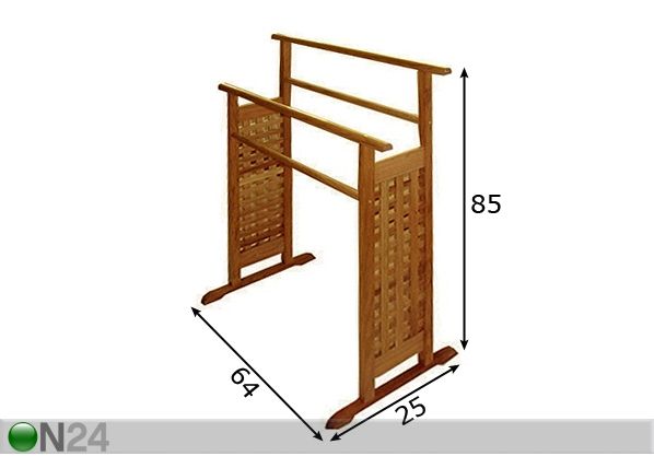 Saunalinahoidja Walnut mõõdud