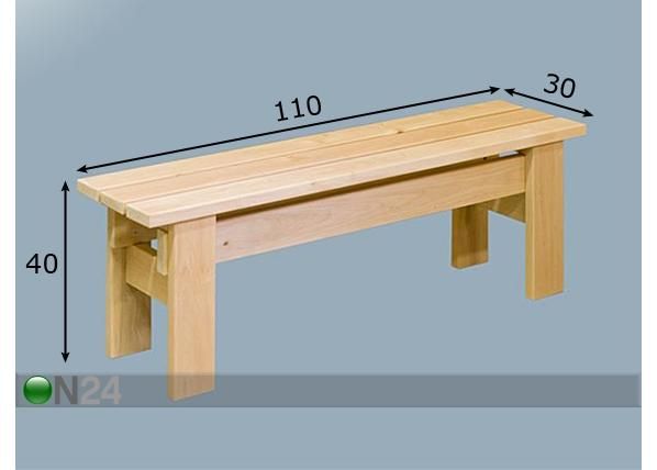 Saunapink 110 cm mõõdud