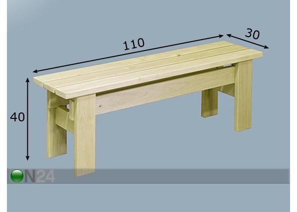 Saunapink 110 cm mõõdud