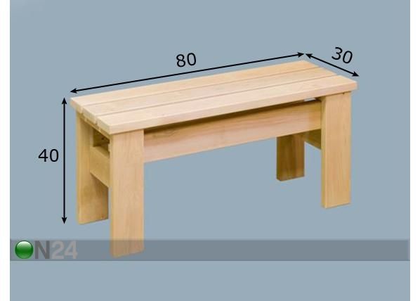 Saunapink 80 cm mõõdud