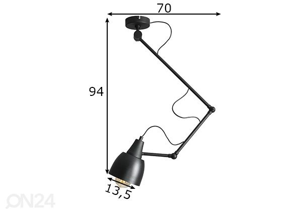Seina- ja laelamp Arrow mõõdud
