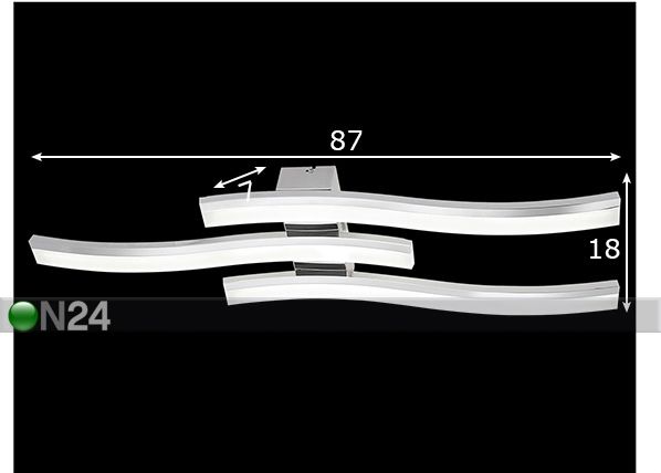 Seina- ja laelamp Beam LED mõõdud