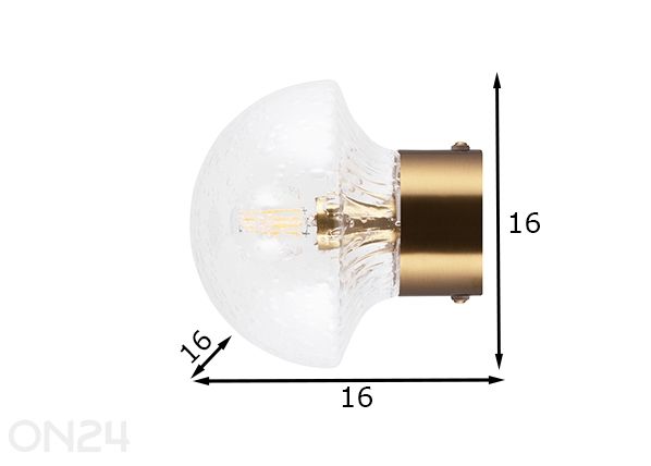 Seina/laelamp Fungo 16 mõõdud
