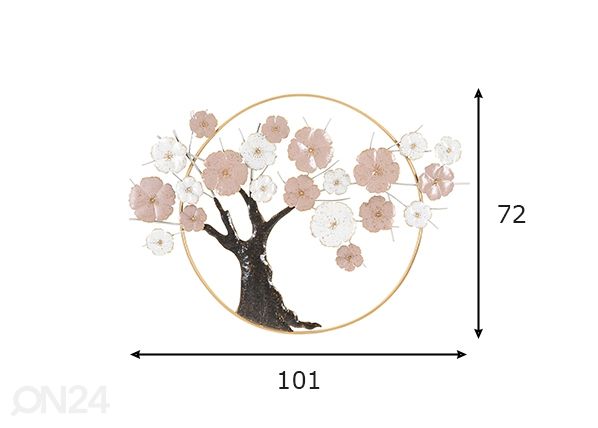 Seinadekoratsioon Tree 101x72 cm mõõdud