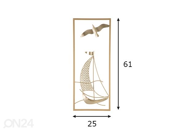 Seinadekoratsioon Vela 25x61 cm mõõdud