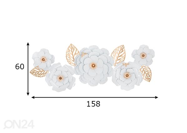 Seinadekoratsioon White Decor 158x60 cm mõõdud