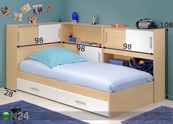Seinakapid voodile 3tk mõõdud