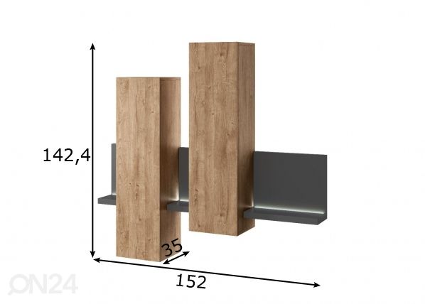 Seinakapp 152 cm mõõdud