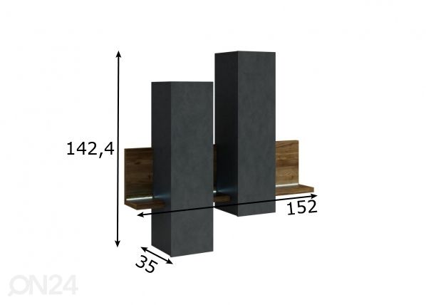 Seinakapp 152 cm mõõdud
