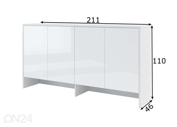 Seinakapp Lenart BED CONCEPT mõõdud
