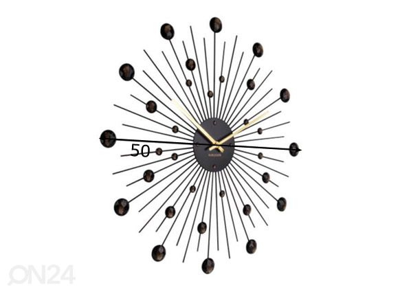 Seinakell Sunburst Ø 50 cm mõõdud