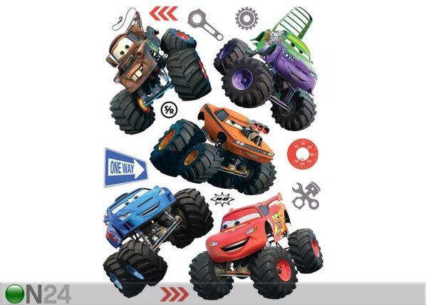 Seinakleebis Disney car with big wheels 1, 65x85 cm