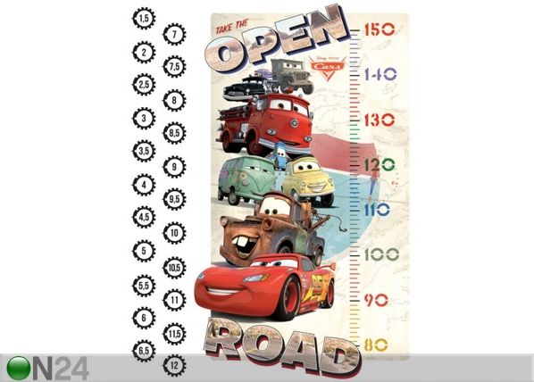 Seinakleebis Disney Cars 2 McQueen scale growth 65x85 cm