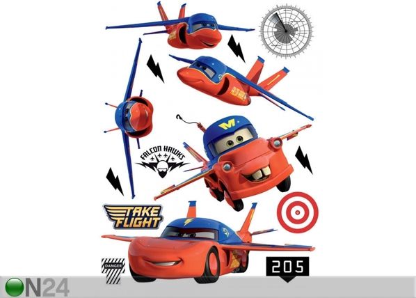 Seinakleebis Disney Cars flies 65x85 cm